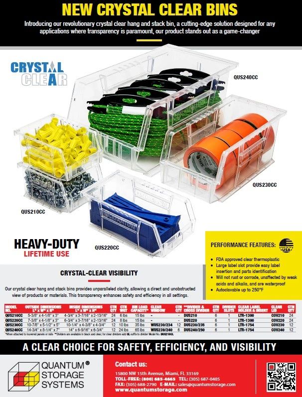 Introducing Quantum Crystal Clear Bins!